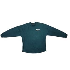 Alpha Omega Epsilon Navy T Shirt Fraternity Letters Jersey Embroidered Logo SZ L